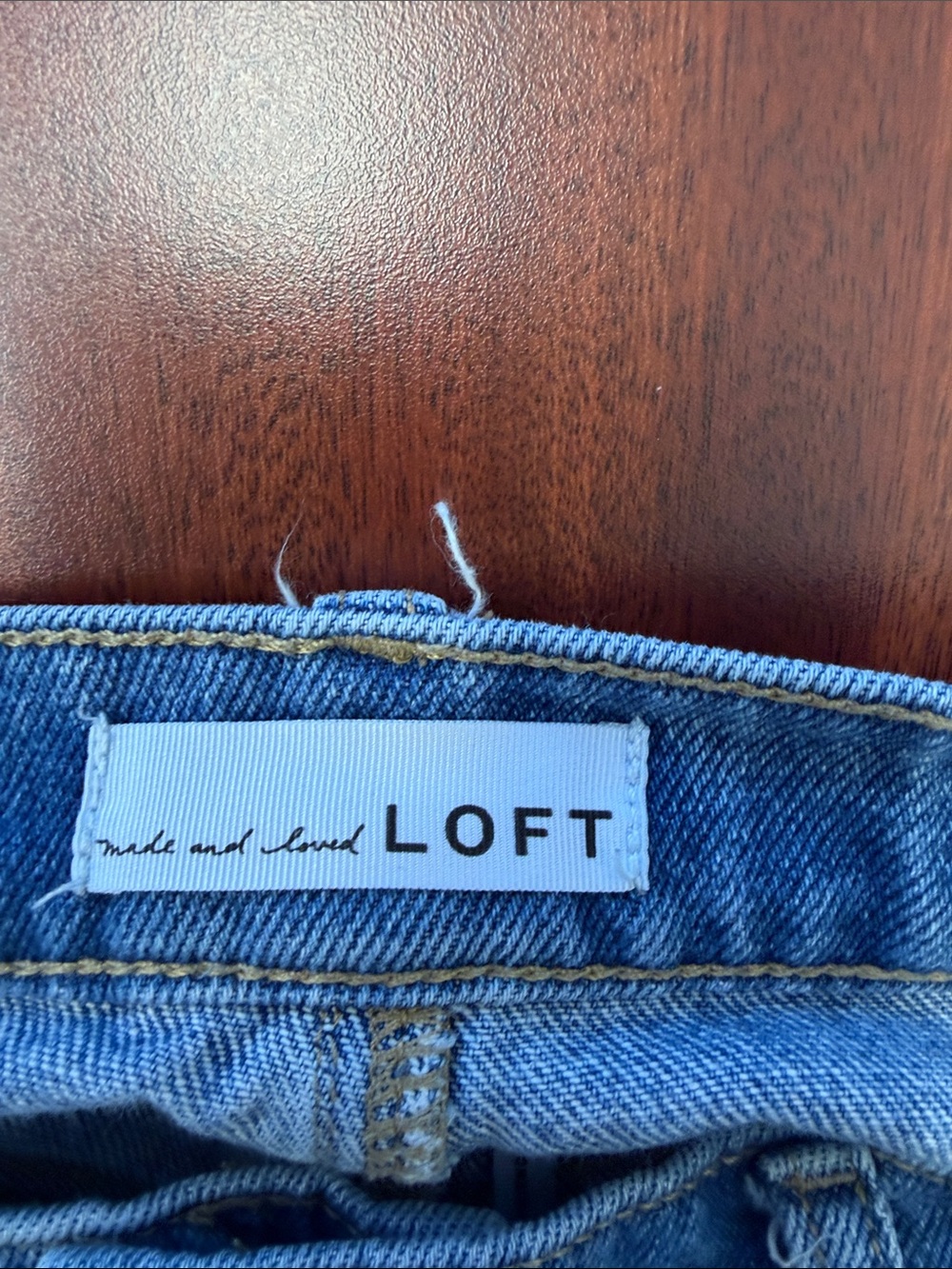 LOFT Slouchy Boyfriend - Light Blue Straight-Leg Jeans - Picture 4 of 10
